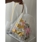 pleksi büküm çiçek çantası