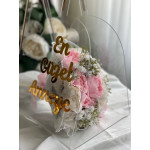 pleksi büküm çiçek çantası